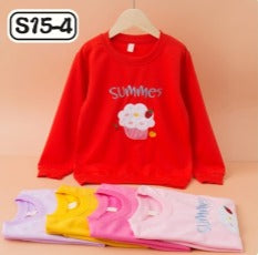 [340325-V1] - Atasan Sweater Anak Perempuan - Motif Sweet Cake