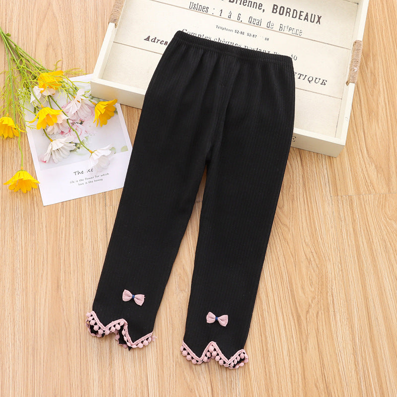 [102204] - Bawahan Celana Legging Anak Perempuan 6 Bln - 3 Thn - Motif Lace Ribbon