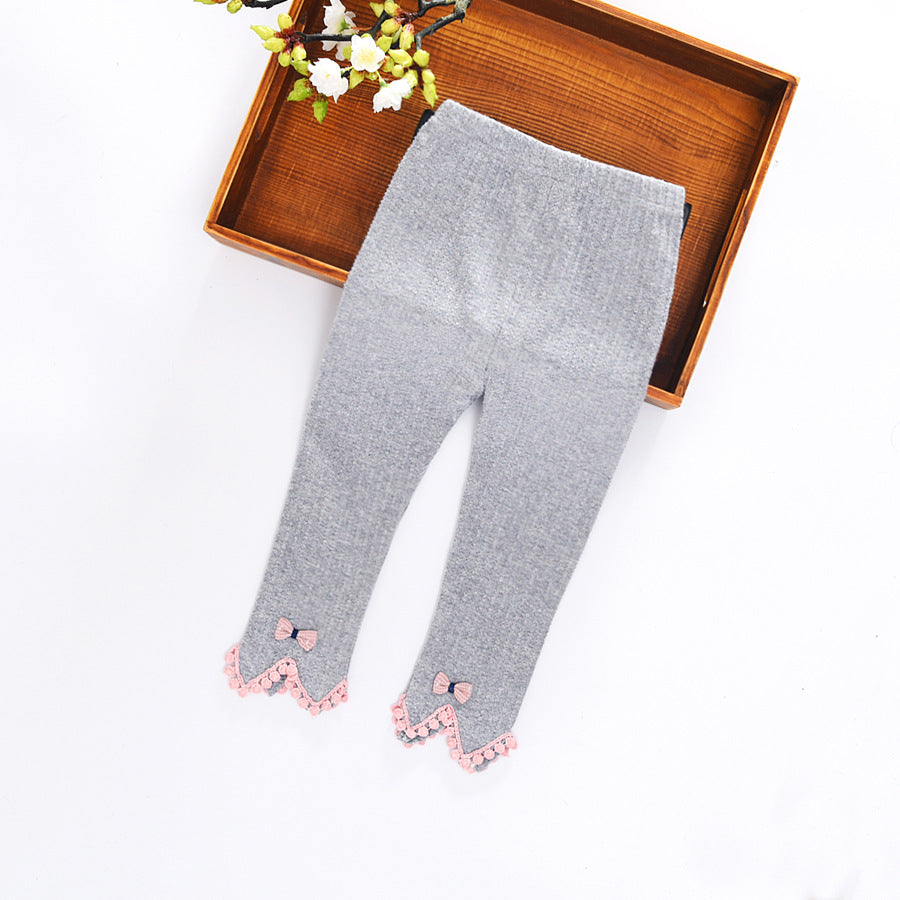 [102204] - Bawahan Celana Legging Anak Perempuan 6 Bln - 3 Thn - Motif Lace Ribbon