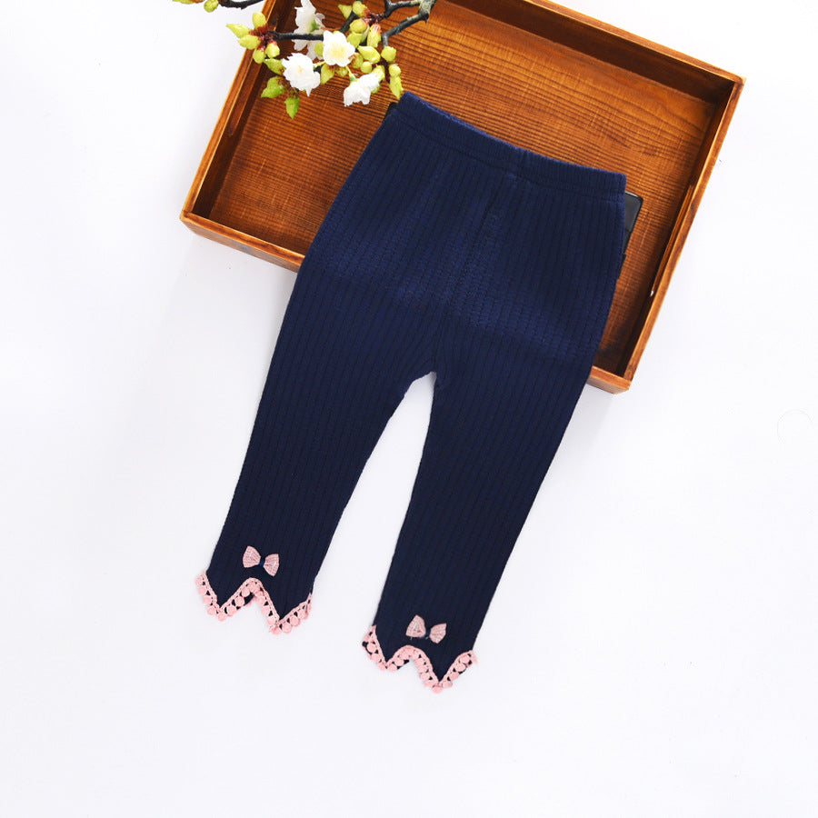 [102204] - Bawahan Celana Legging Anak Perempuan 6 Bln - 3 Thn - Motif Lace Ribbon