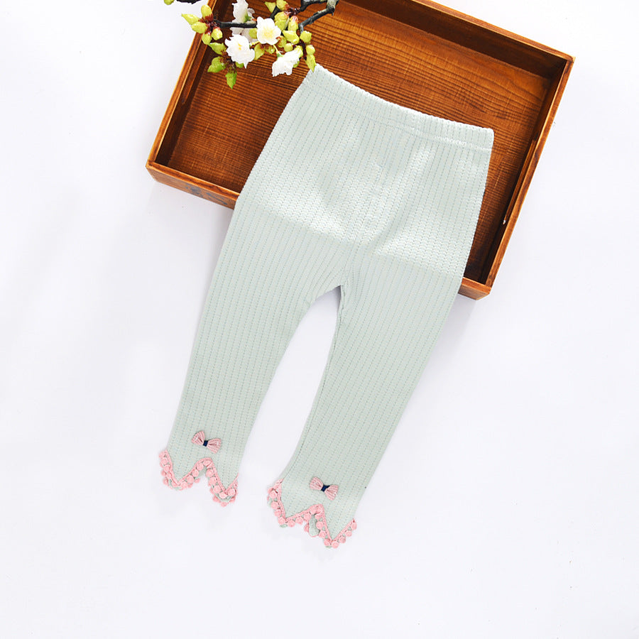 [102204] - Bawahan Celana Legging Anak Perempuan 6 Bln - 3 Thn - Motif Lace Ribbon