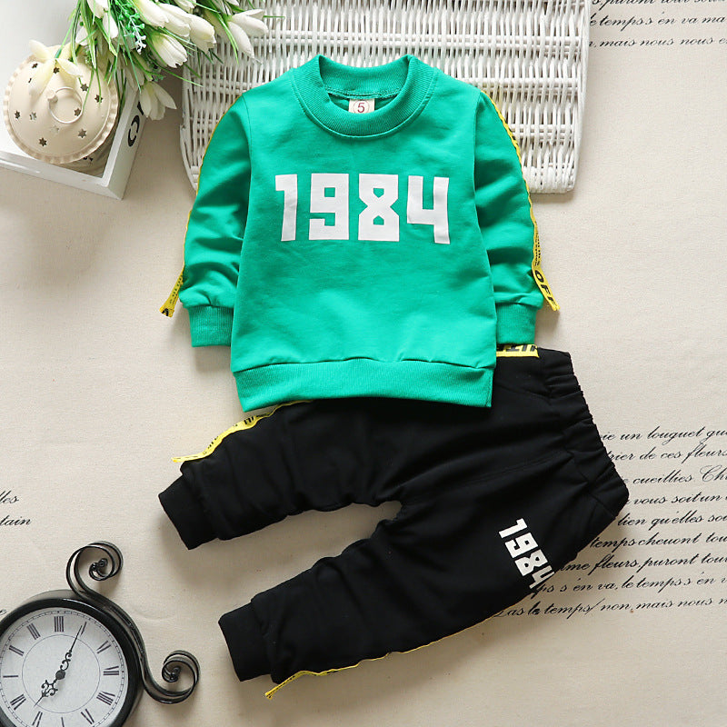 [102207] - Baju Setelan Sweater Anak Lengan Panjang Laki Laki - Motif Alphabet Number