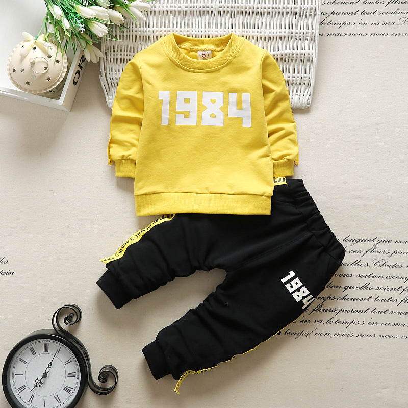 [102207] - Baju Setelan Sweater Anak Lengan Panjang Laki Laki - Motif Alphabet Number