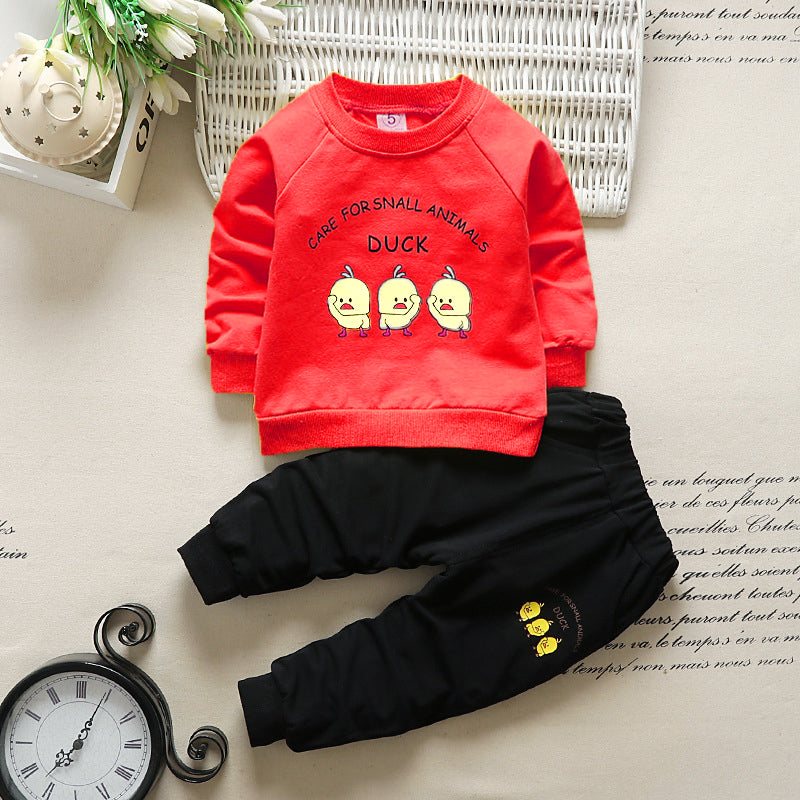 [102395] - Setelan Sweater Celana Panjang Jogger Anak Perempuan - Animal Duck