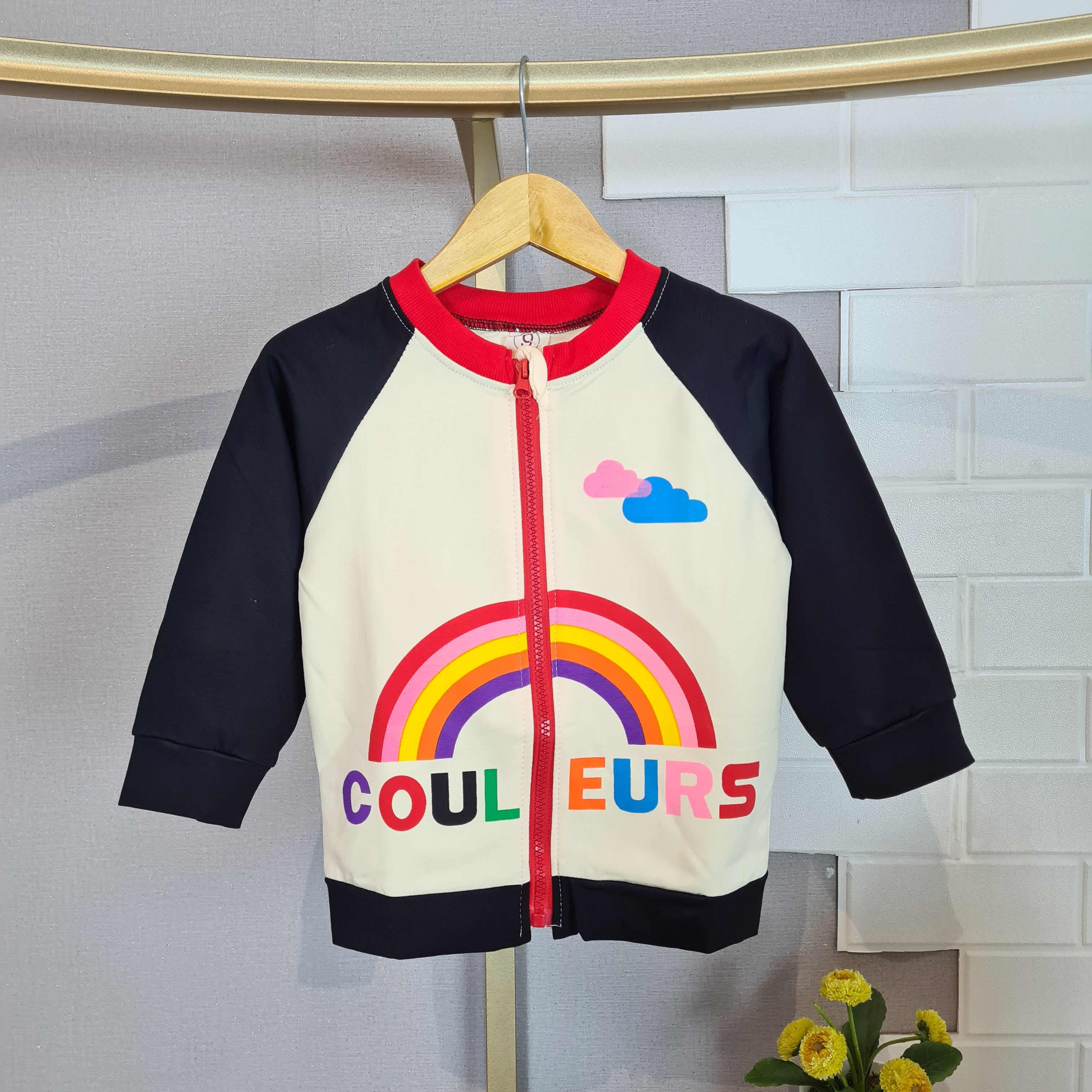 [102398] - Baju Atasan Jaket Fashion Anak Perempuan - Motif Rainbow Colors
