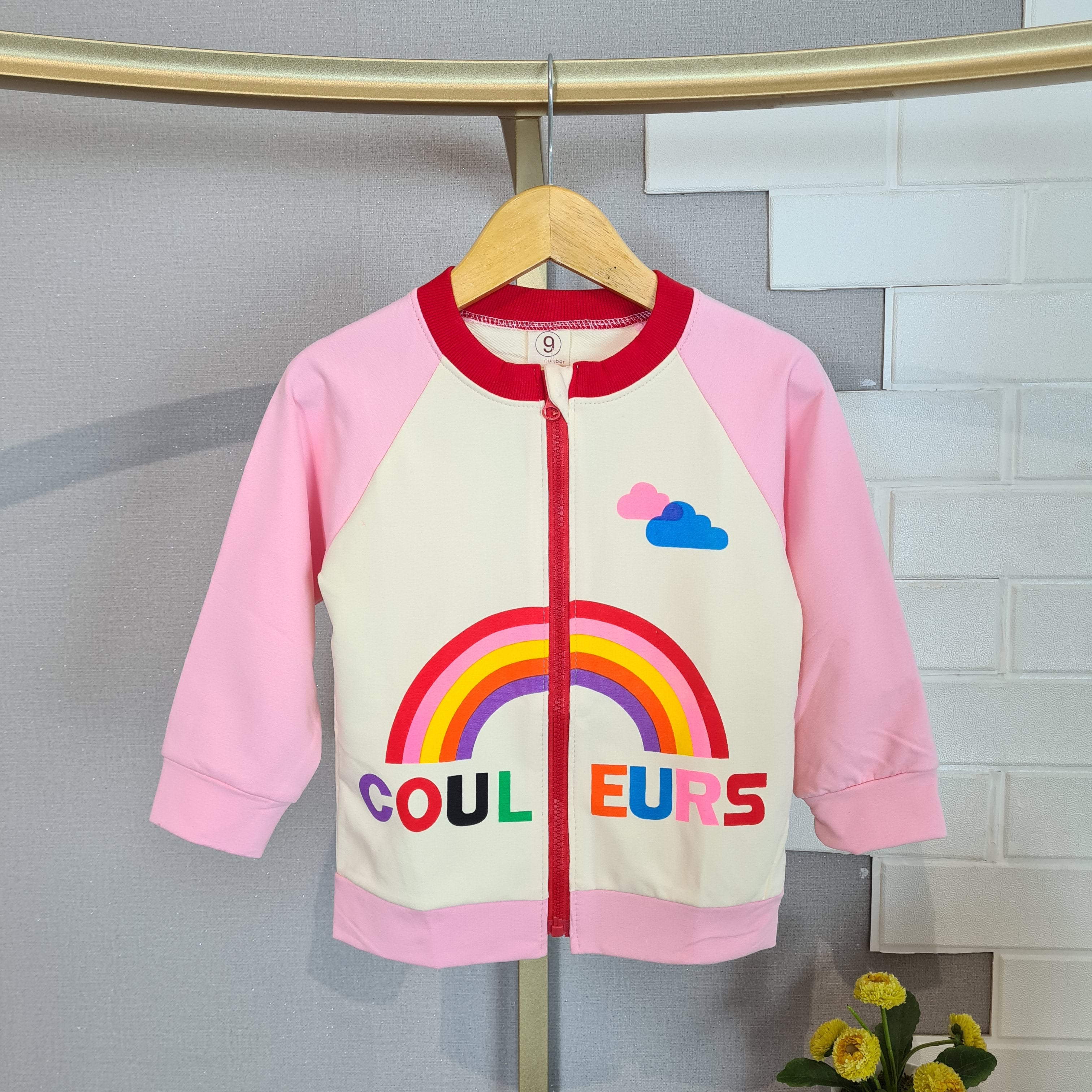 [102398] - Baju Atasan Jaket Fashion Import Anak Perempuan - Motif Rainbow Colors