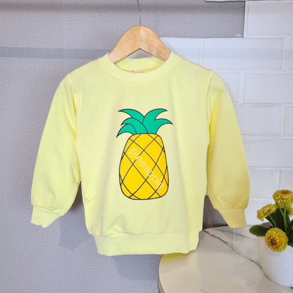 [102399] - Baju Atasan Sweater Fashion Import Anak Perempuan - Motif Big Pineapple