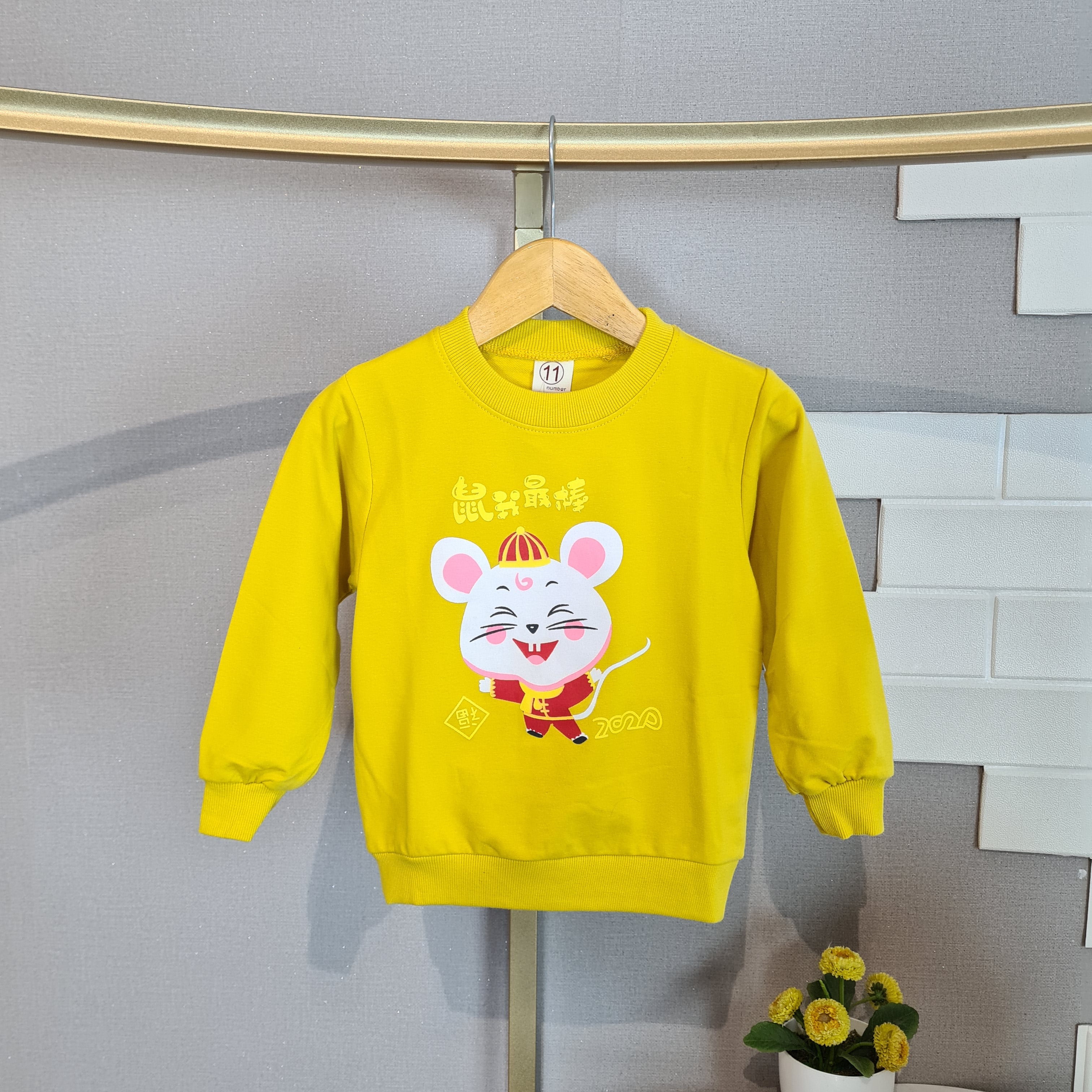 [102407] - Baju Atasan Sweater Fashion Import Anak Perempuan - Motif Culture Mouse