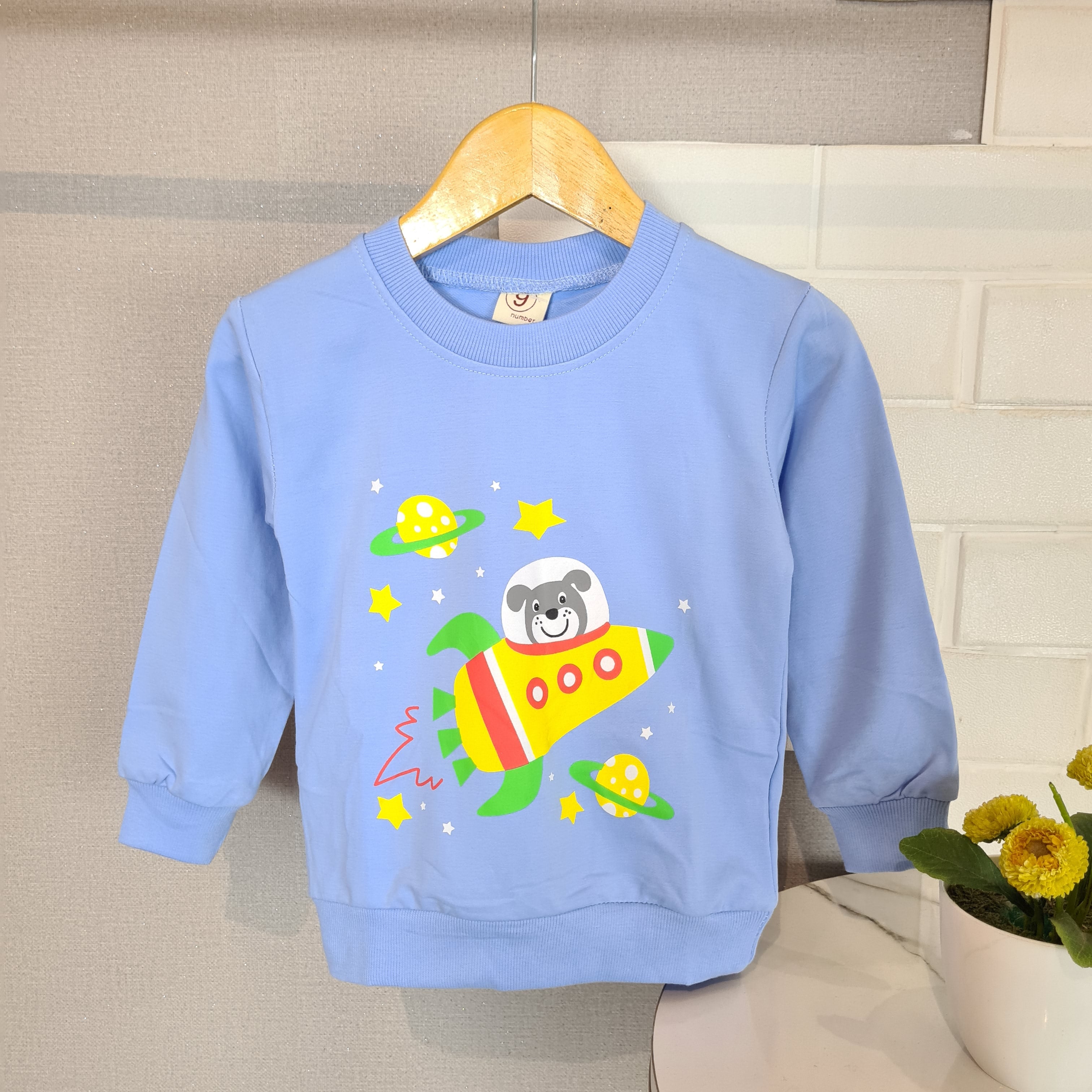 [102409] - Baju Atasan Sweater Fashion Anak Laki-Laki - Motif Space Dog