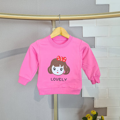 [102436] - Baju Atasan Sweater Fashion Anak Perempuan - Motif Girl Love