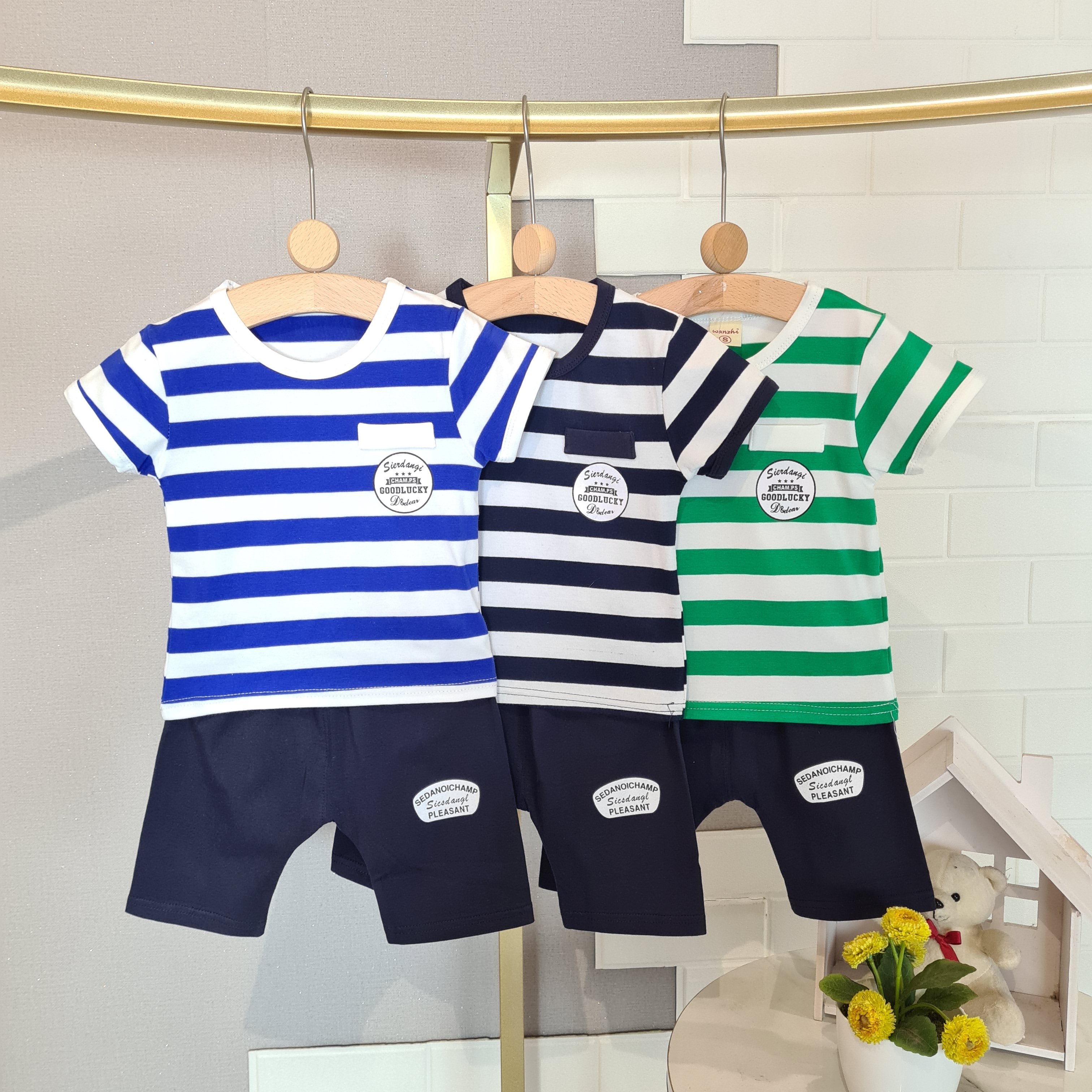[102454] - Baju Setelan Kaos Belang Fashion Anak Laki-Laki - Motif Pocket Logo