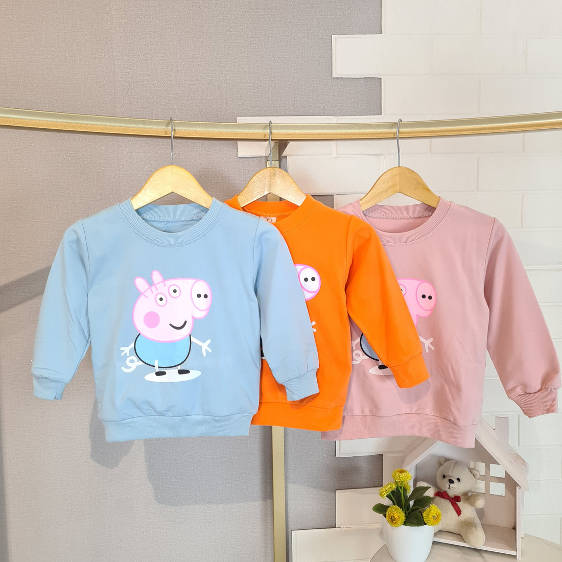 [102498] - Baju Atasan Sweater Fashion Import Anak Cowok Cewek - Motif Famous Animals
