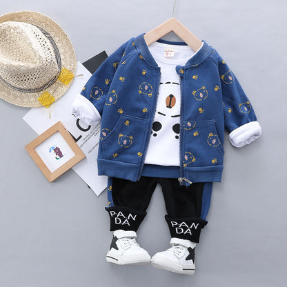 [345153] - Setelan Sweater Jaket 3 in 1 Anak / Setelan Anak - Motif Panda Feet