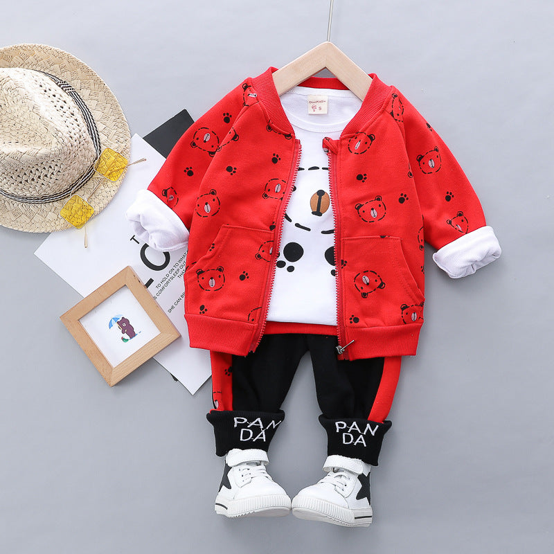 [345153] - Setelan Sweater Jaket 3 in 1 Anak / Setelan Anak - Motif Panda Feet