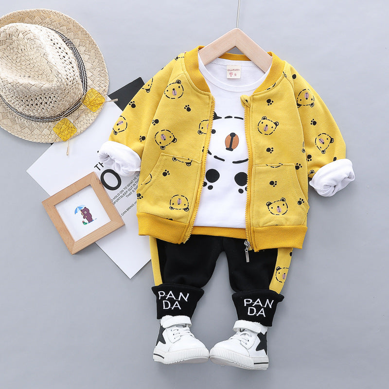 [345153] - Setelan Sweater Jaket 3 in 1 Anak / Setelan Anak - Motif Panda Feet