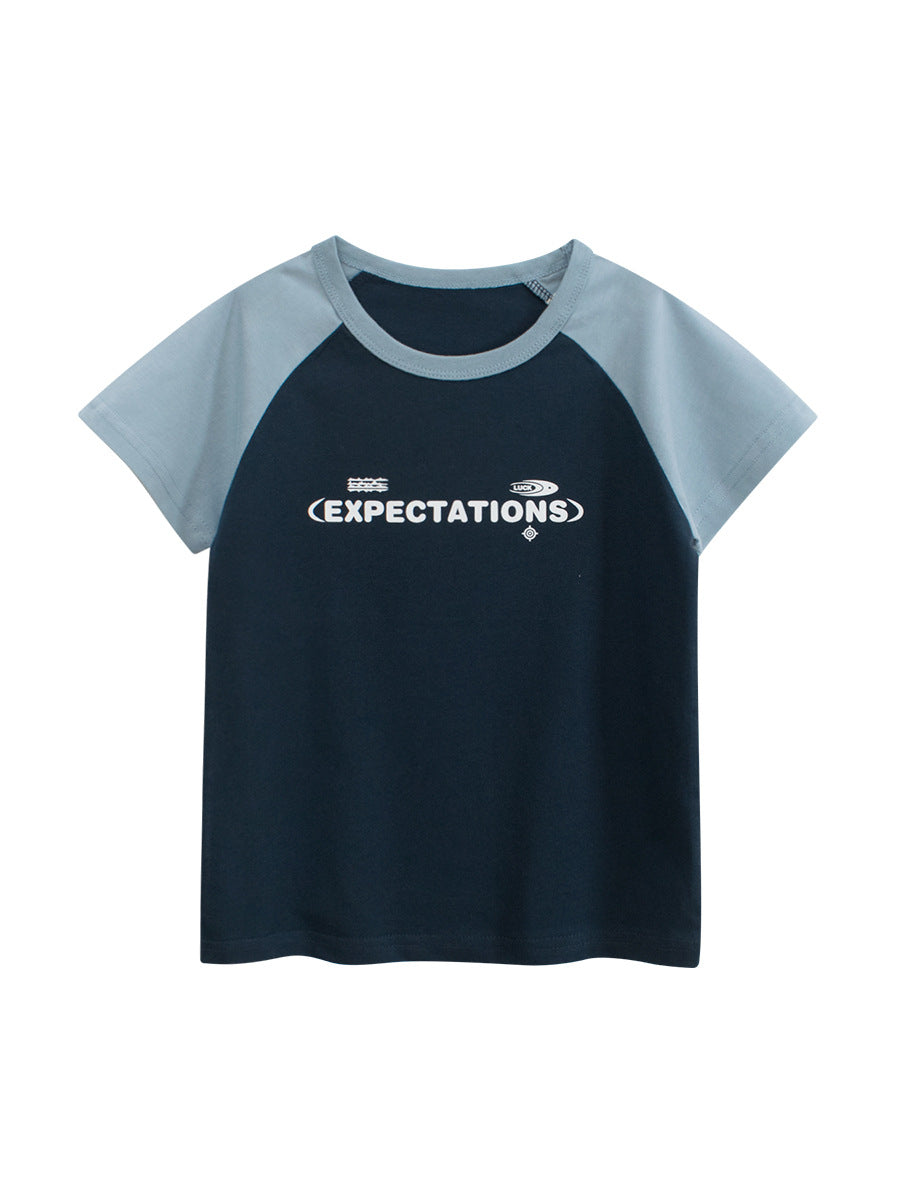 Kaos Pendek [121-BT105] - Baju Atasan T-Shirt O Neck Lengan Pendek Fashionable Anak Laki Laki Cowok Motif Abstract Art Writing - BABYHOKI STORE