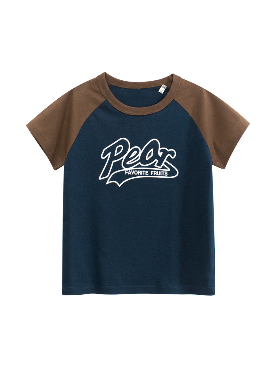 Kaos Pendek [121-BT105] - Baju Atasan T-Shirt O Neck Lengan Pendek Fashionable Anak Laki Laki Cowok Motif Abstract Art Writing - BABYHOKI STORE