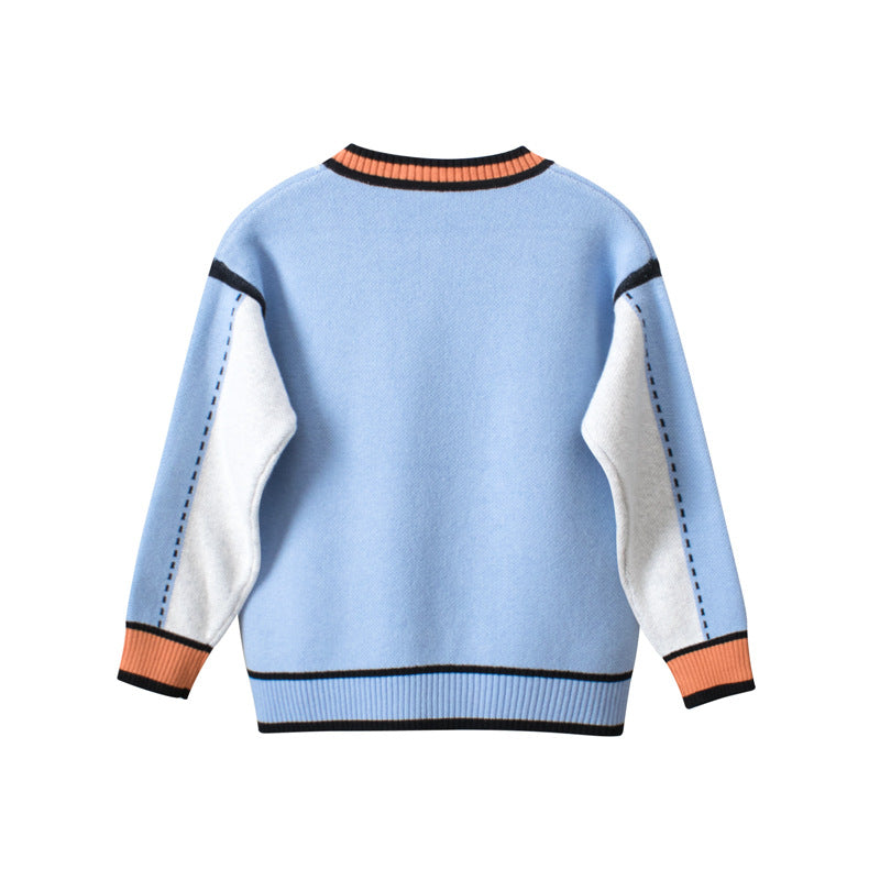 [121369] - Baju Atasan Sweater Anak Cowok Trendy - Motif Soft Stitched