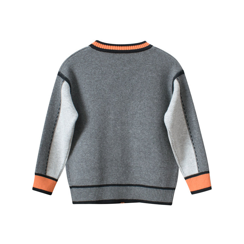 [121369] - Baju Atasan Sweater Anak Cowok Trendy - Motif Soft Stitched