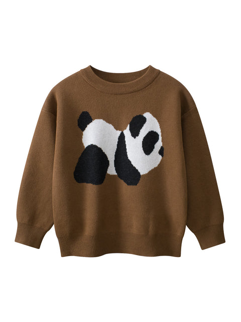[121370] - Baju Atasan Outerwear Sweater Lengan Panjang Anak Laki-Laki Cowok - Motif Panda - BABYHOKI STORE