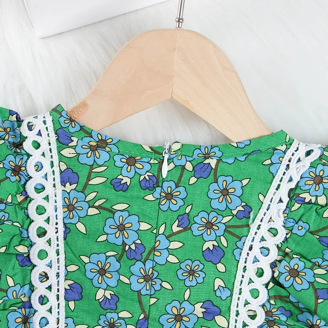 [507744] - Baju Dress Bunga Fashion Anak Perempuan - Motif Paste Flowers