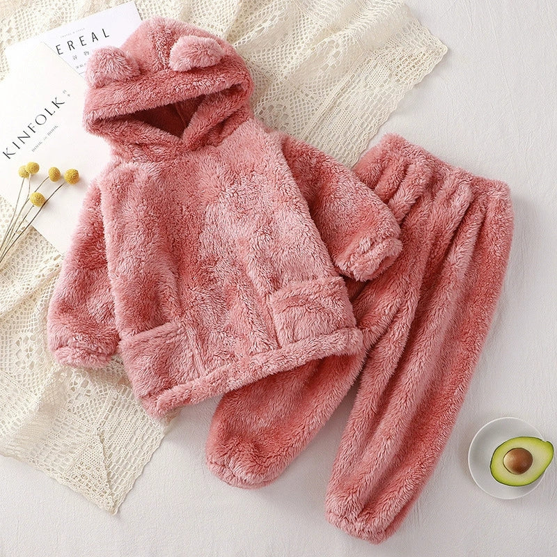 [507807] - Baju Setelan Sweater Hoodie Fashion Import Anak Perempuan - Motif Material Thickness