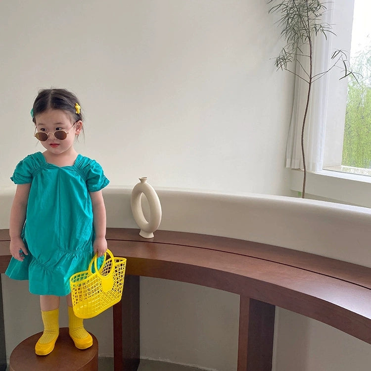 CLEARANCE SALE [Dress Lengan Pendek] 4 Tahun BB 14-18Kg Gaun Anak Cewek Perempuan