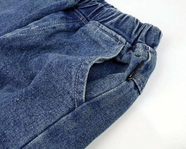 [507S1154] - Bawahan Celana Panjang Jeans Anak Perempuan - Motif Plain Denim
