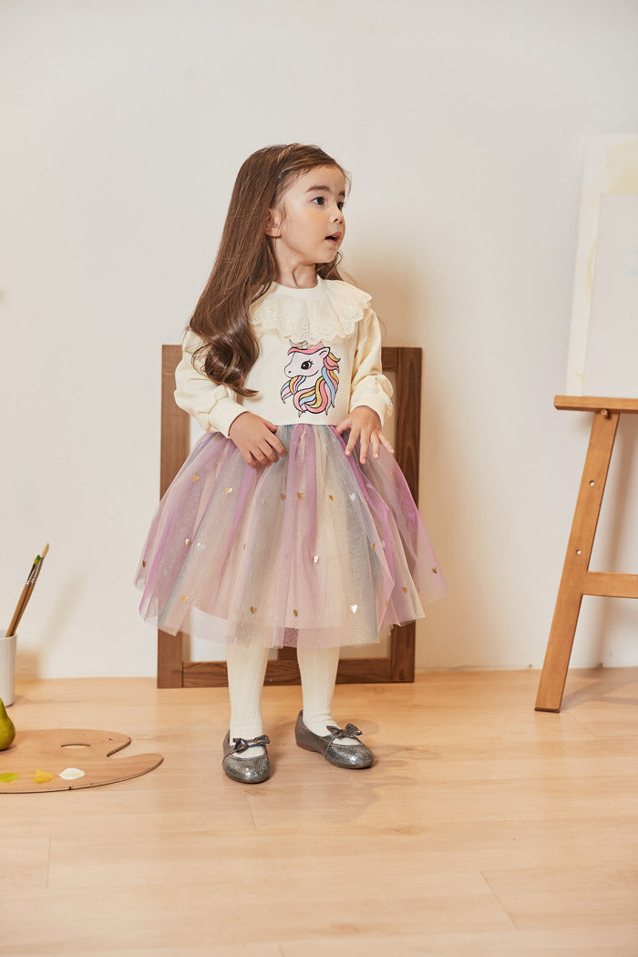 [363265] - Dress Fashion Trend Anak Perempuan - Motif Love Unicorn