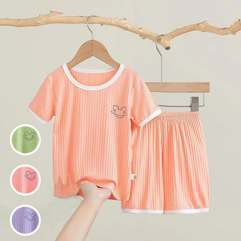 [225833-B] - Baju Setelan Kaos Lengan Pendek Fashion Anak Cowok - Motif Drawing Line