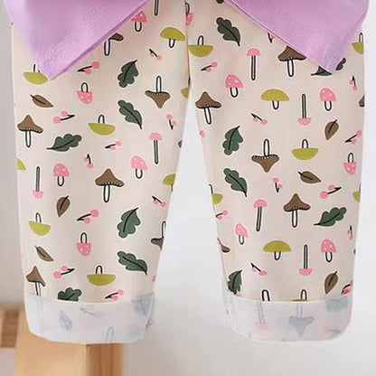 [225835] - Baju Setelan Tidur Piyama Fashion Import Anak Cewek - Motif Nature Rabbit