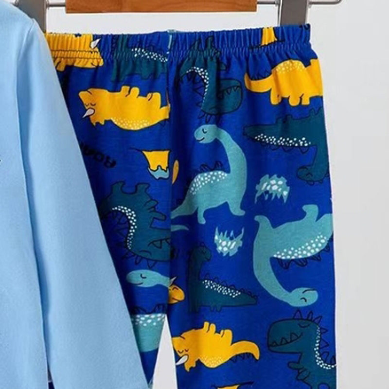 [225842] - Baju Setelan Tidur Piyama Fashion Import Anak Cowok - Motif Dino Dimensions