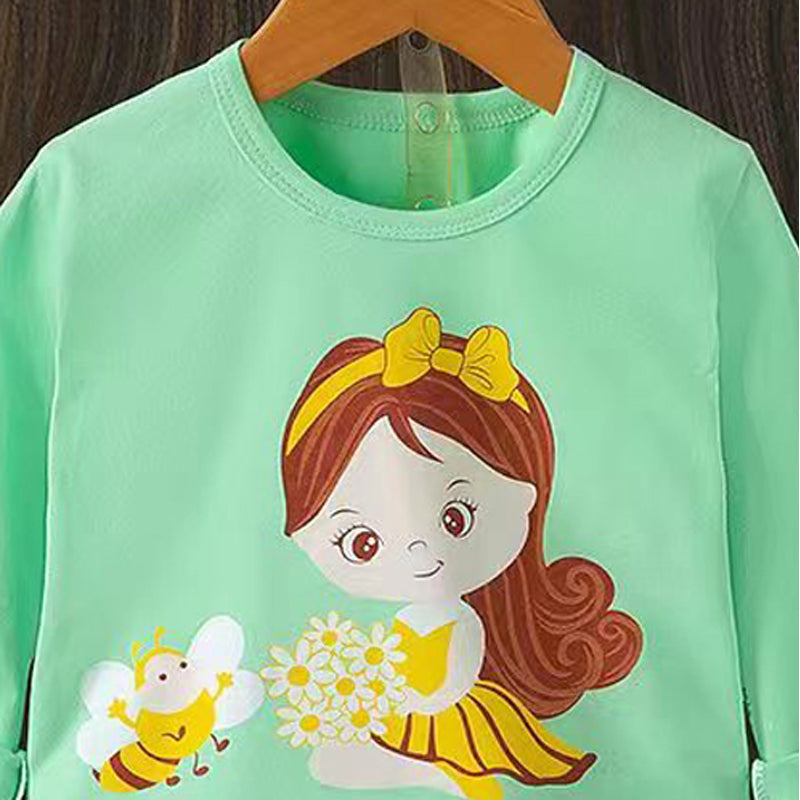 [225844] - Baju Setelan Tidur Piyama Fashion Anak Cewek - Motif Flower Girl