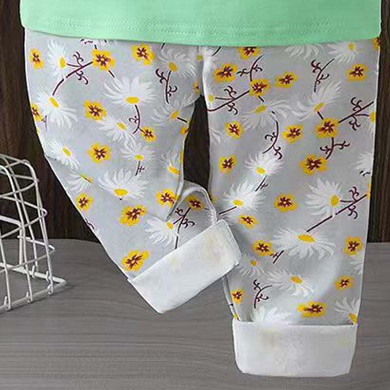 [225844] - Baju Setelan Tidur Piyama Fashion Anak Cewek - Motif Flower Girl