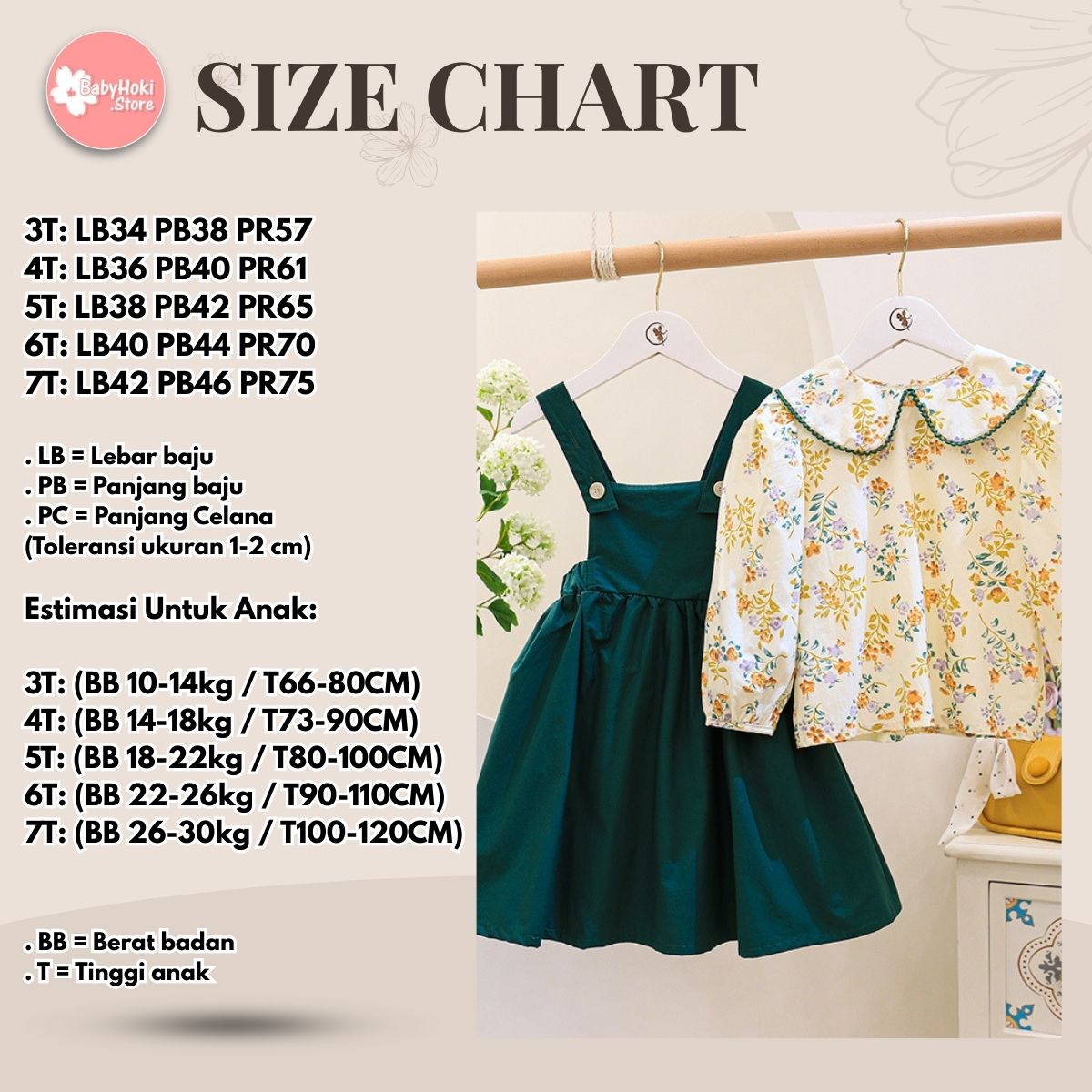 [363413] - Baju Kondangan Fashion Anak Cewek Oneset Setelan Suspender Fashion Anak Perempuan - Motif Flower Propagating