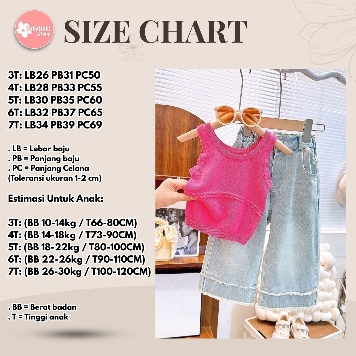 [363744] - Setelan Baju Rajut Celana Jeans Panjang Fashion Anak Perempuan - Motif Casual Line - BABYHOKI STORE