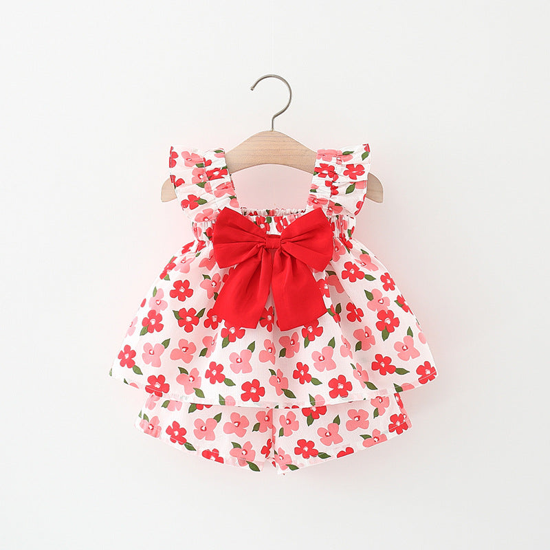 CLEARANCE SALE [Setelan Pendek] 4 Tahun BB 14-18Kg One Set Anak Cewek Perempuan DLL