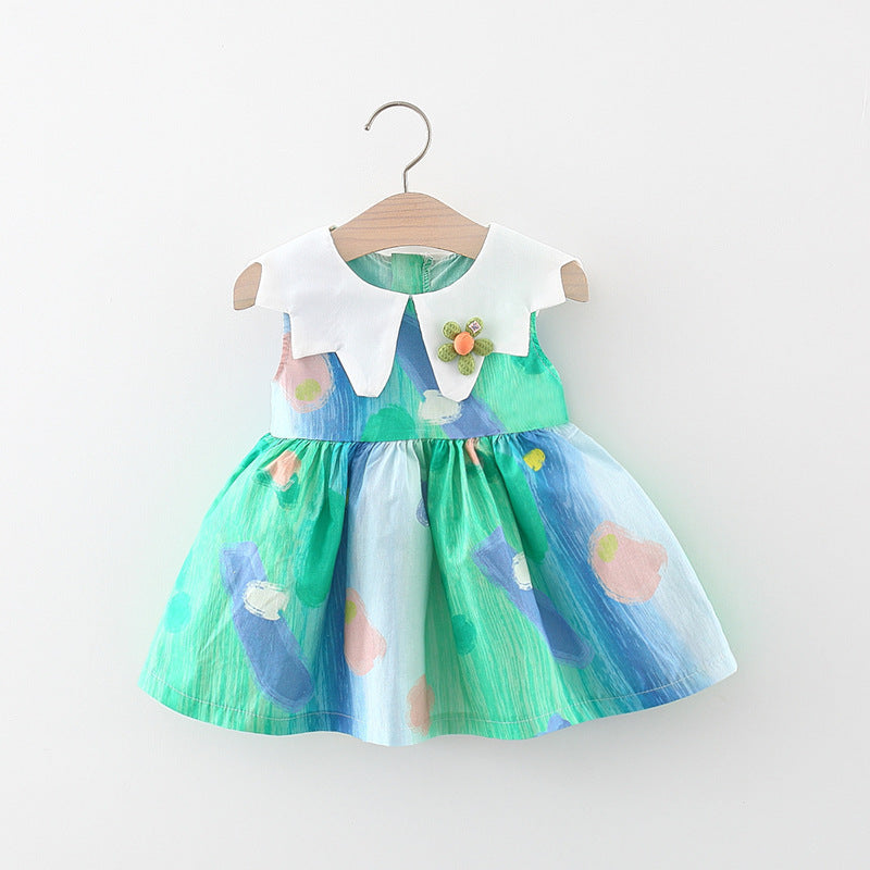 [340369] - Baju Mini Dress Kutung Fashion Import Anak Perempuan - Motif Flower Images