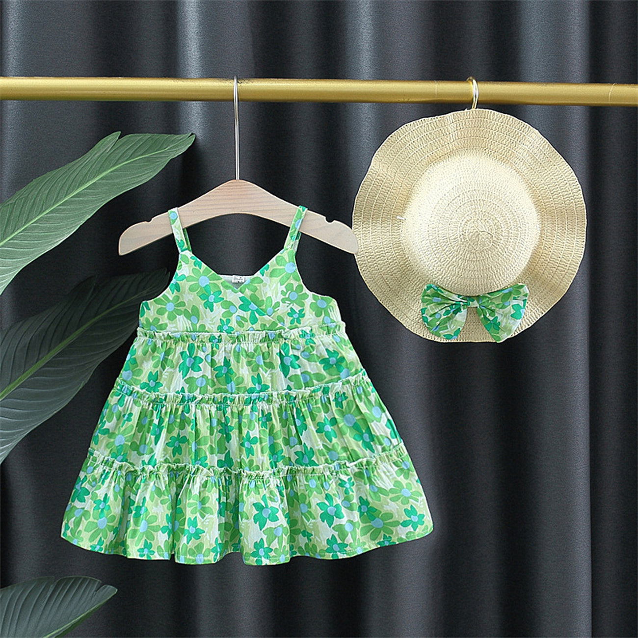 [340382] - Baju Mini Dress Pantai Fashion import Anak Perempuan - Motif Flower Pattern