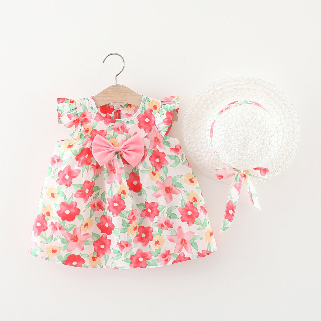 [340393] - Baju Mini Dress Pantai Fashion Import Setelan Anak Perempuan - Motif Wide Flowers