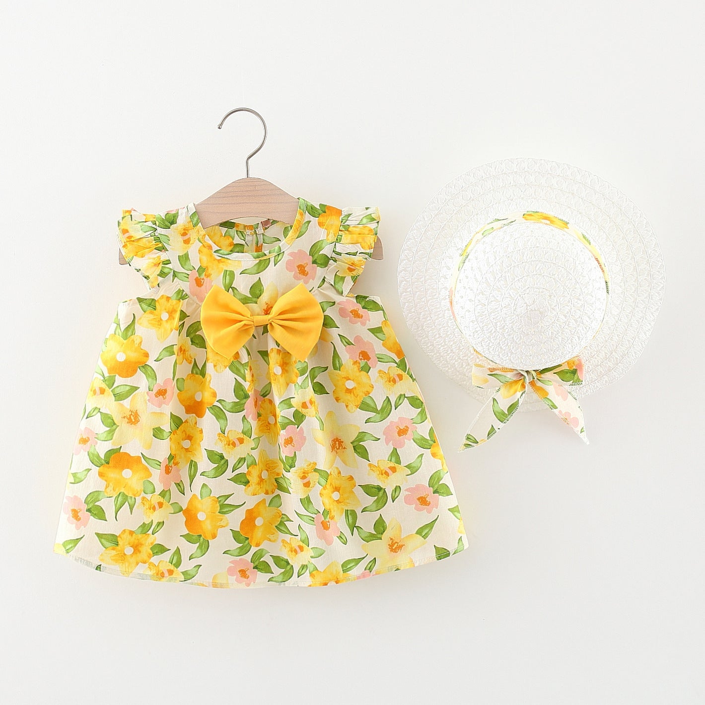 [340393] - Baju Mini Dress Pantai Fashion Setelan Anak Perempuan - Motif Wide Flowers