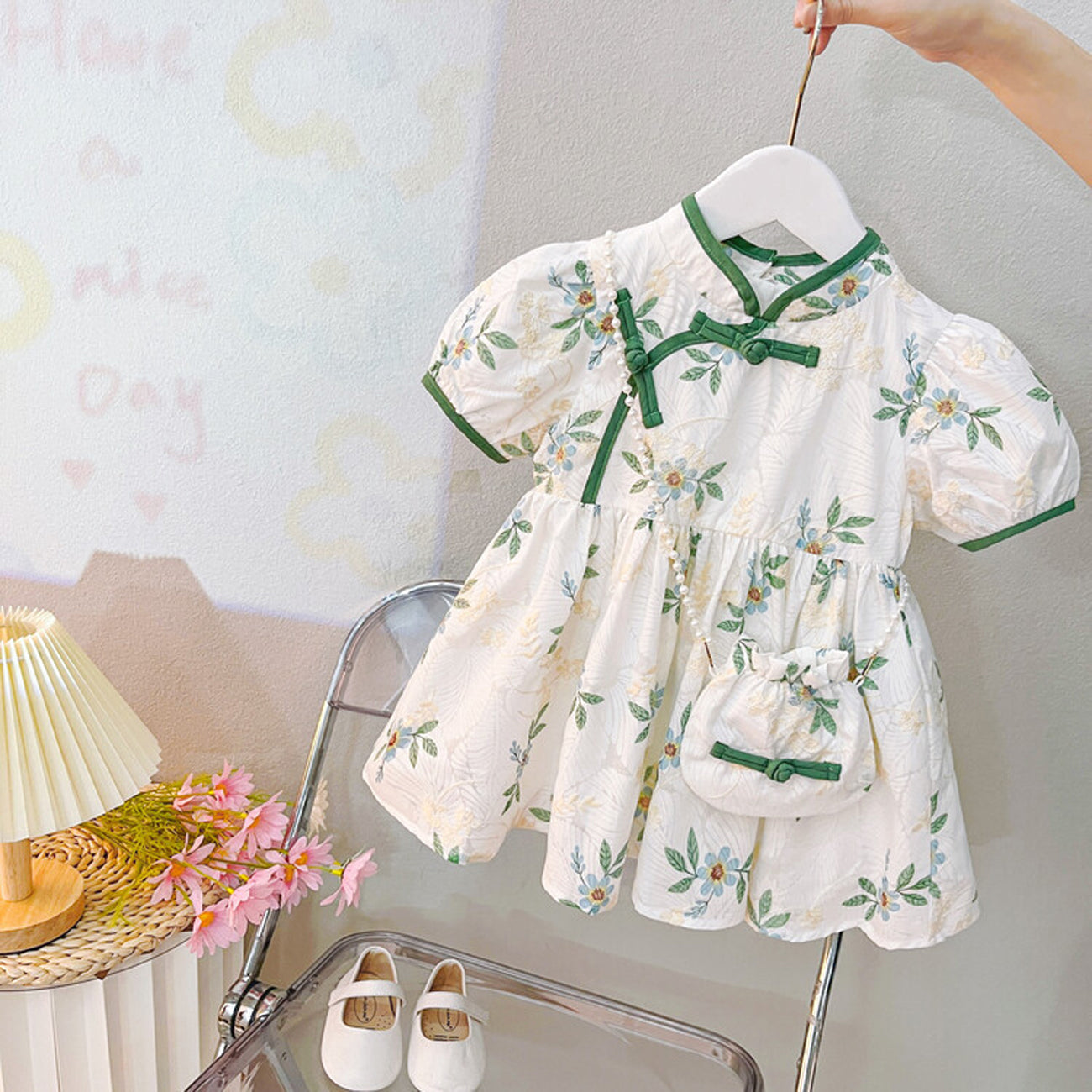 [340395] - Baju Mini Dress Fashion Sanghai Anak Perempuan - Motif Cool Nature