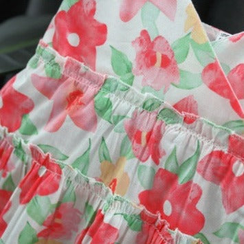 [340382] - Baju Mini Dress Pantai Fashion import Anak Perempuan - Motif Flower Pattern