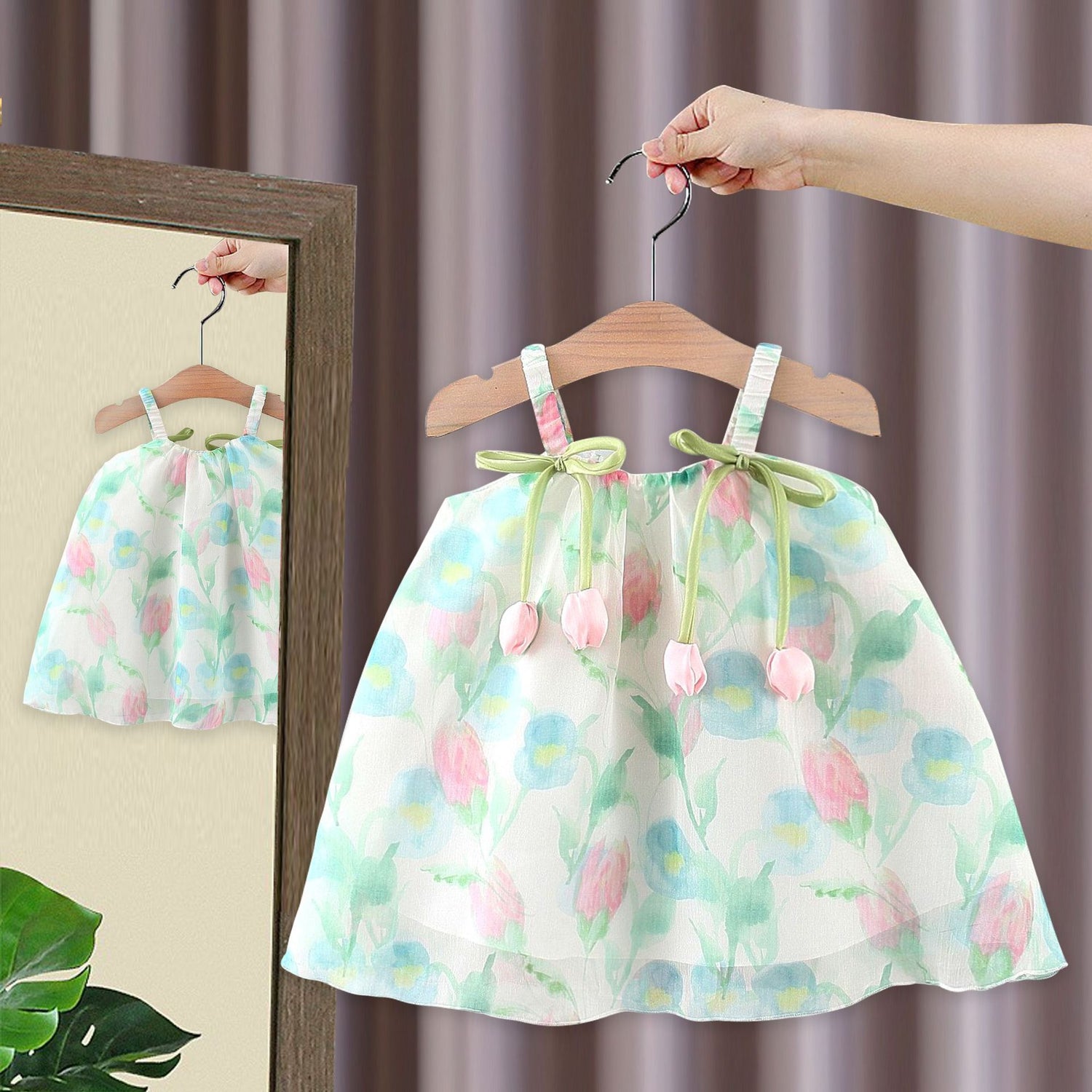 [340413] - Baju Dress Kutung Fashion Anak Perempuan - Motif Flower Breeze