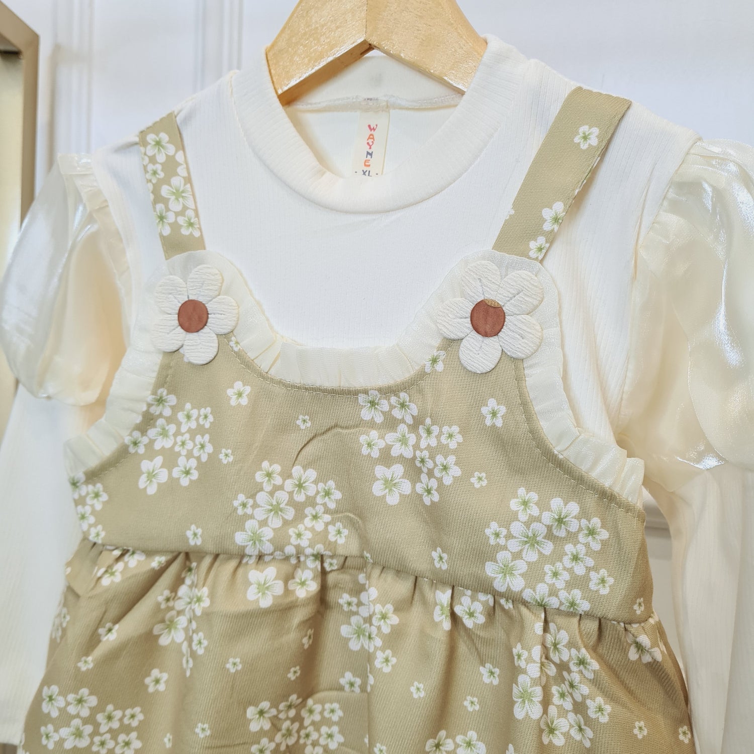 [340423-V1] - Baju Dress Lengan Panjang Bunga Fashion Anak Perempuan Import - Motif Soothing Flower