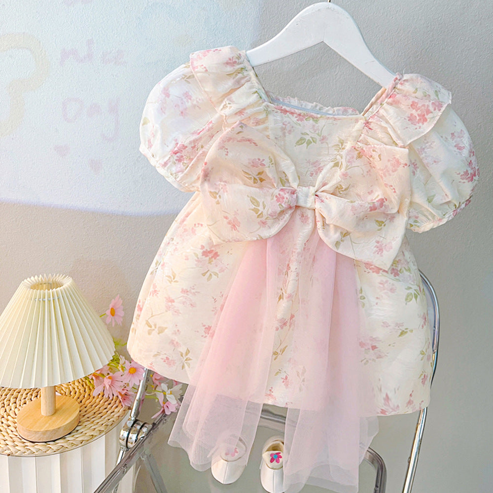 [340461] - Baju Dress Lengan Pendek Fashion Anak Perempuan - Motif Flower Breeze