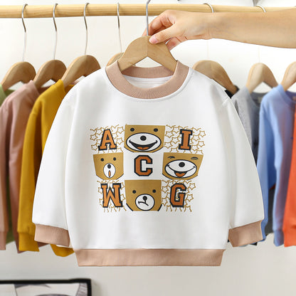 [351275] - Atasan Sweater Anak Cowok Cewek - Motif Letter Bear