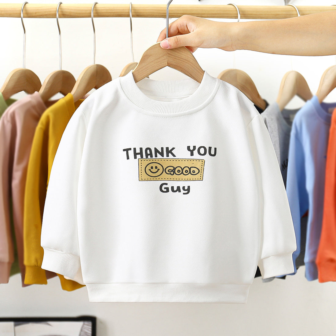 [351276] - Atasan Sweater Import Anak Cowok Cewek - Motif Thank You