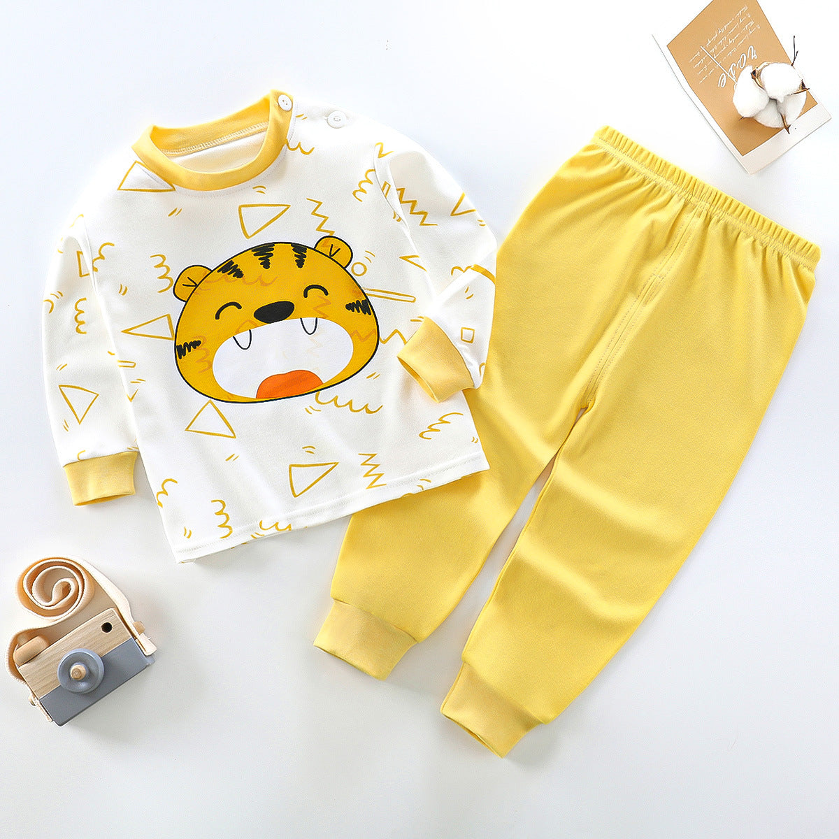 [351279] - Setelan Tidur Piyama Anak Cowok Cewek - Motif Tiger Head