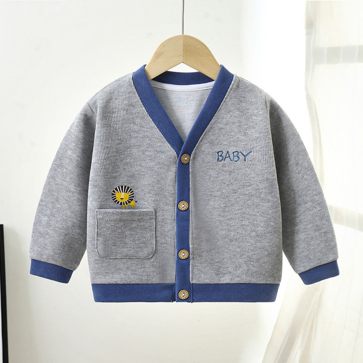 [351282] - Atasan Jaket Cardigan Anak Cowok Cewek - Motif Small Embroidery